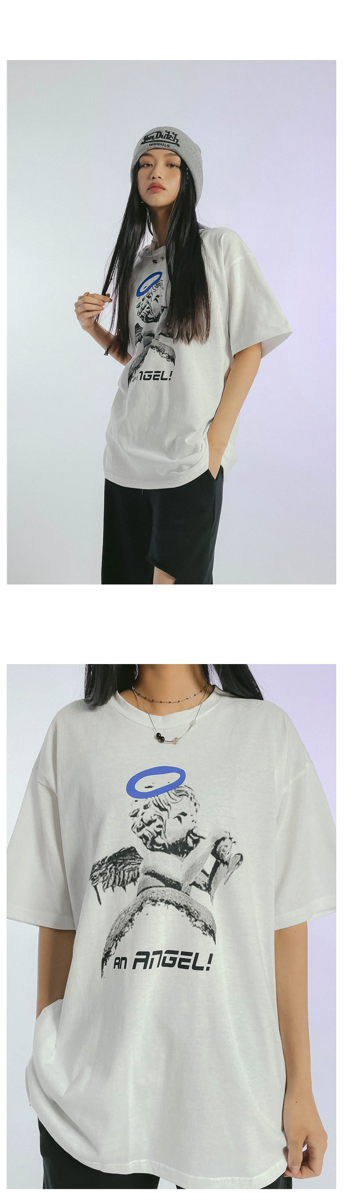 エンジェルプリントTシャツ | レディースファッション通販 - DHOLIC