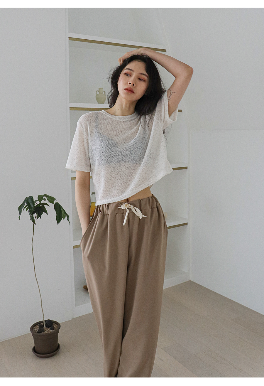 新品 タグ無し シアーフーディーシャツ ベージュ クロップドシアーTシャツ | レディースファッション通販 - DHOLIC