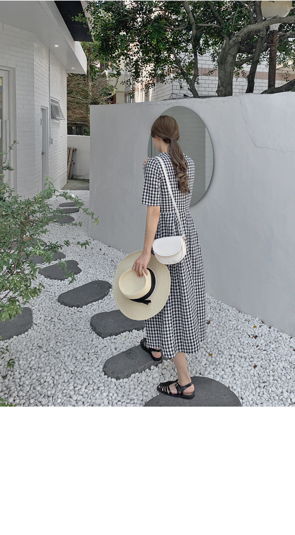 René⭐︎ギンガムチェックワンピース⭐︎S⭐︎パールチャーム⭐︎ René⭐︎ギンガムチェックワンピース⭐︎S⭐︎パールチャーム⭐︎