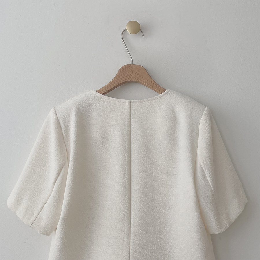 ノーカラー半袖ジャケット | レディースファッション通販 - DHOLIC