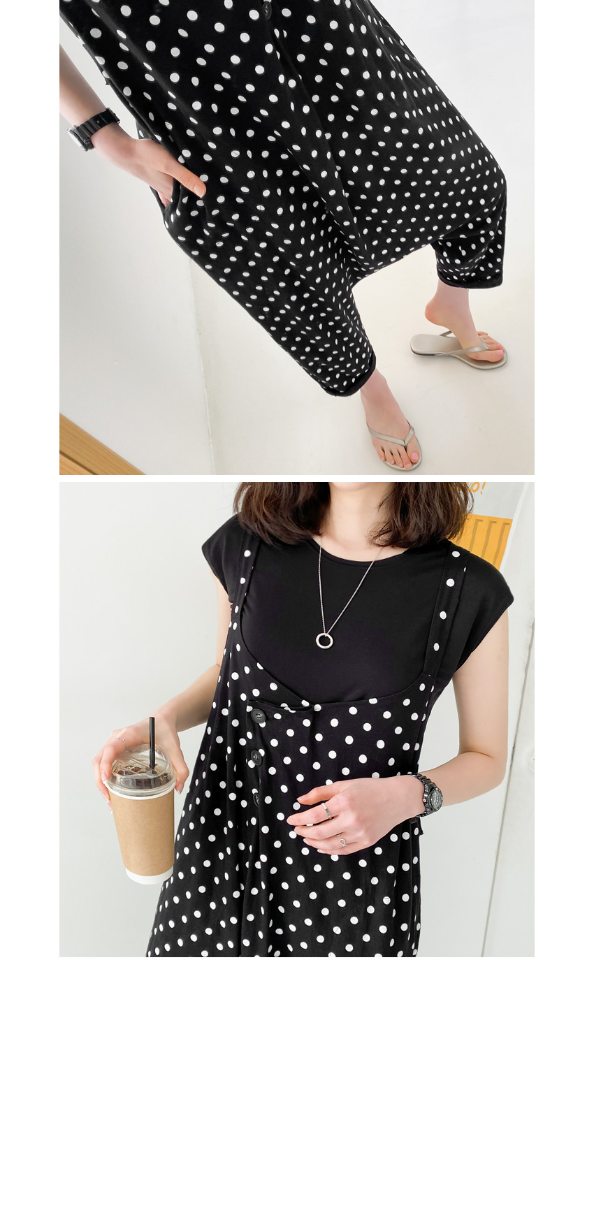 ブラックドットオールインワン | レディースファッション通販 - DHOLIC