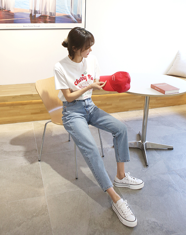 チェリーパイプリントTシャツ | レディースファッション通販 - DHOLIC