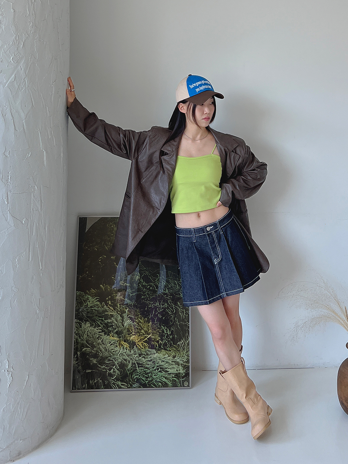 〈 pas de calais 〉 フード付きシープレザーJK (38) no brand（ノーブランド）の「セレブレザー 本革 パーカー