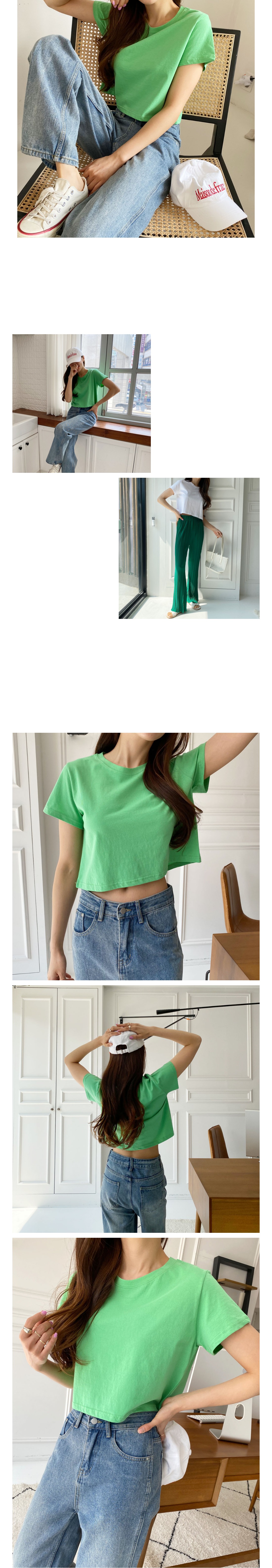 クロップド丈半袖Tシャツ | レディースファッション通販 - DHOLIC