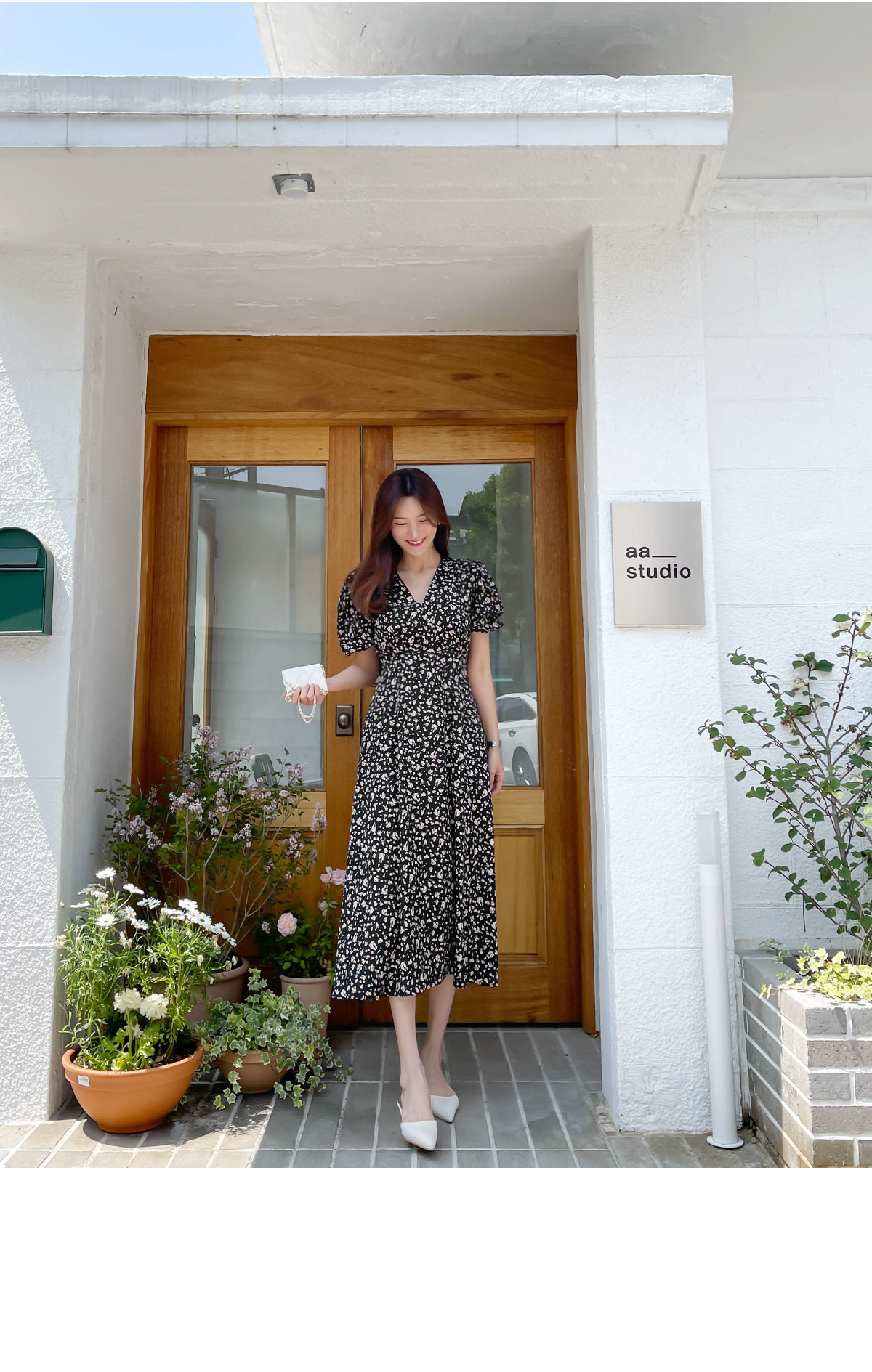 カシュクールフラワーワンピース | レディースファッション通販 - DHOLIC