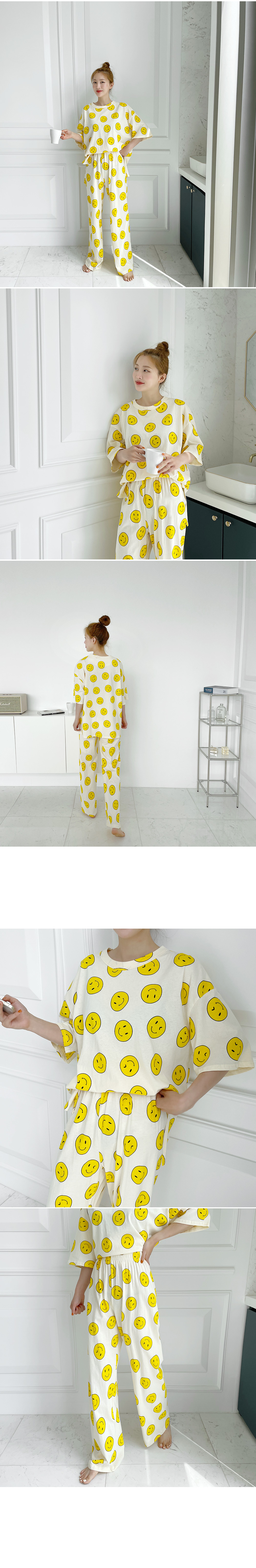スマイルTシャツパジャマ上下SET | レディースファッション通販 - DHOLIC