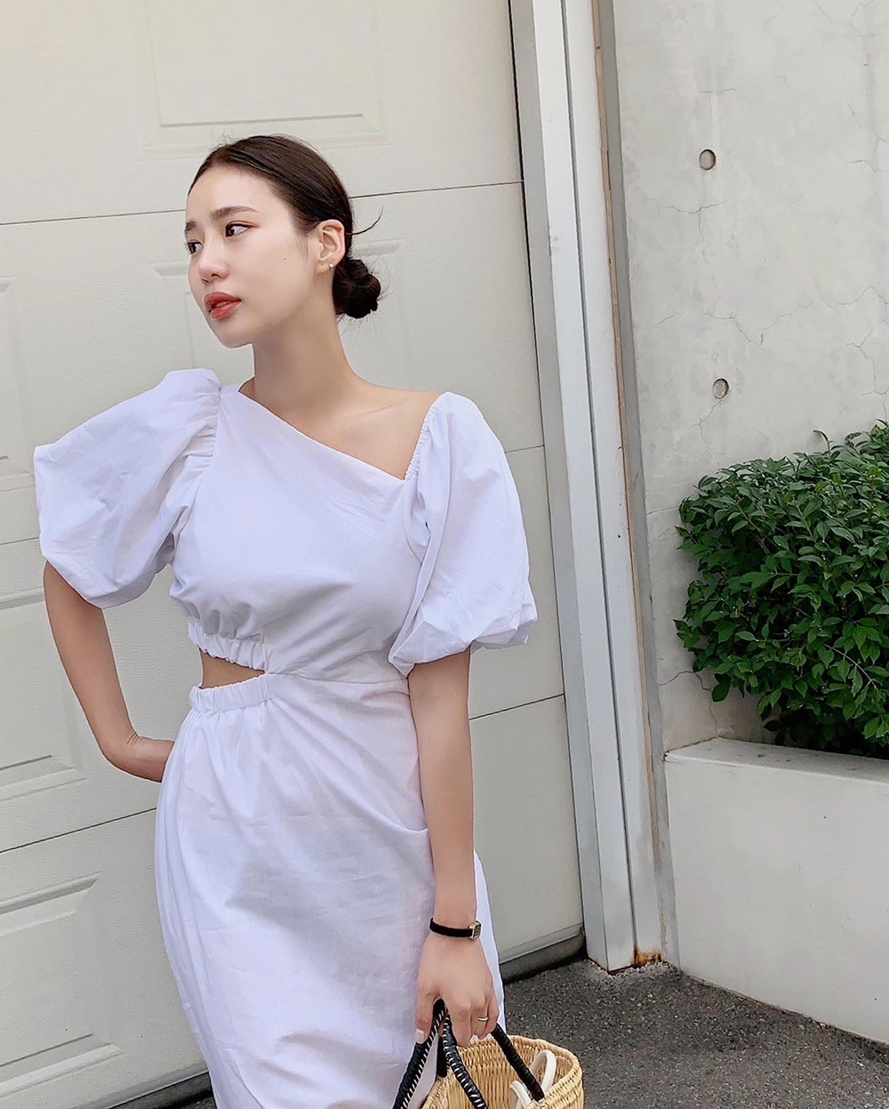 イデアルーチェ⭐︎パフワンピース イデアルーチェ パフスリーブワンピース(付属品ボタンあり