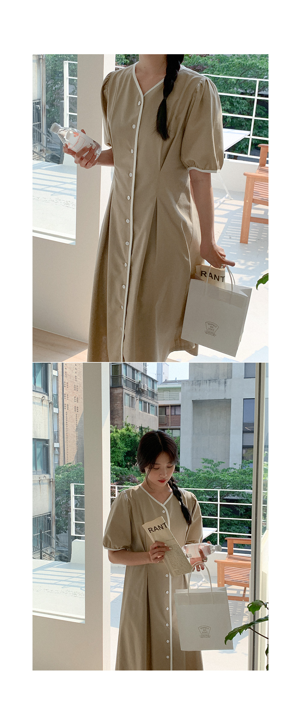 ★ChicLine★ ビアンドィール配色ボタンワンピース 1347984_20364455_k3.jpg