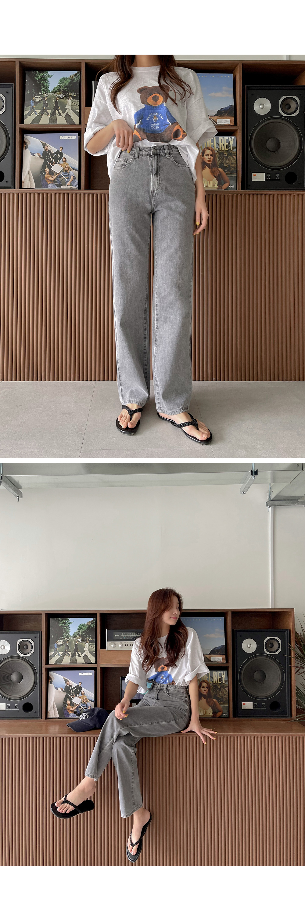 3TYPEグレーワイドデニムパンツ | レディースファッション通販 - DHOLIC