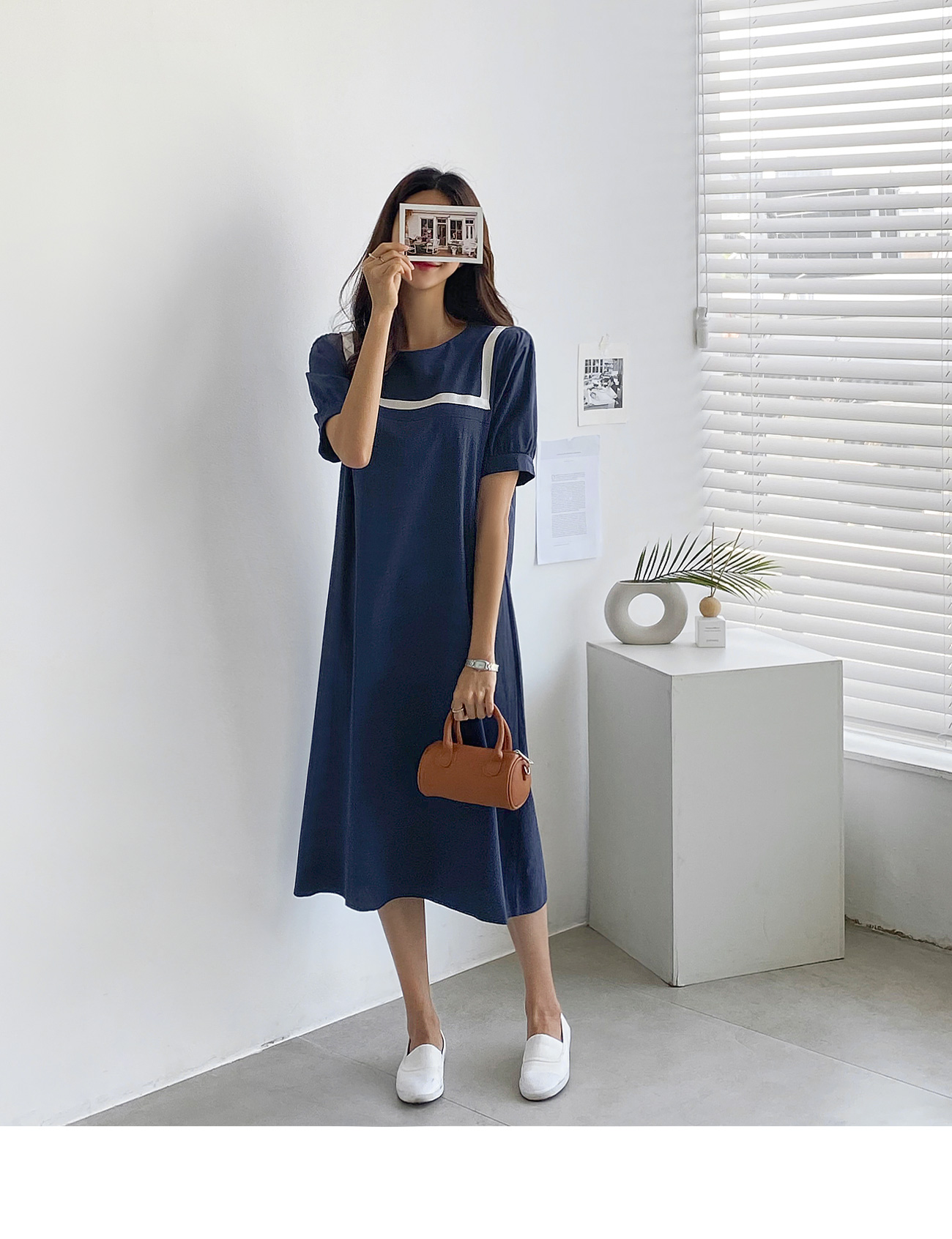 ラウンドネックマリンワンピース | レディースファッション通販 - DHOLIC