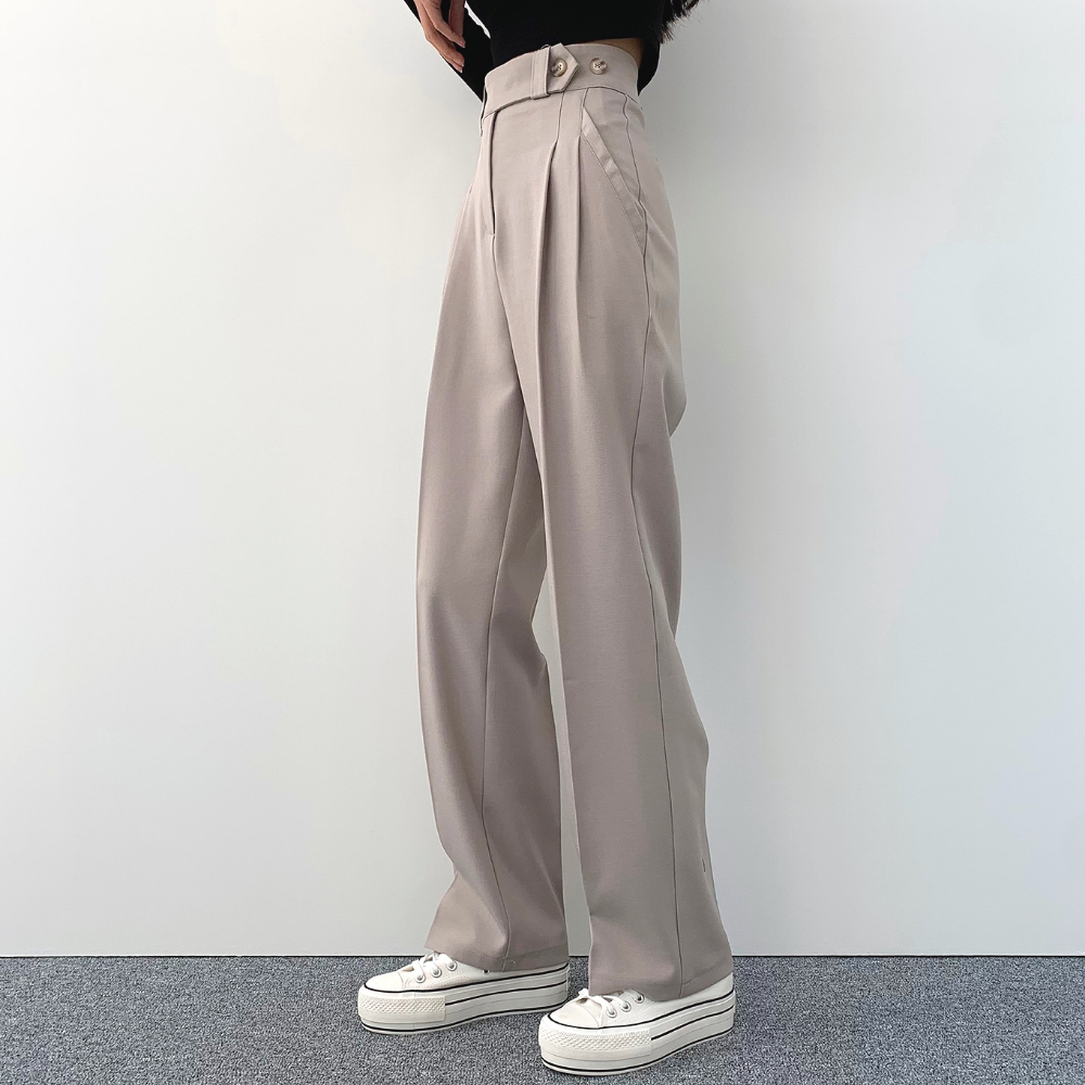 ウエストボタンスラックスパンツ | レディースファッション通販