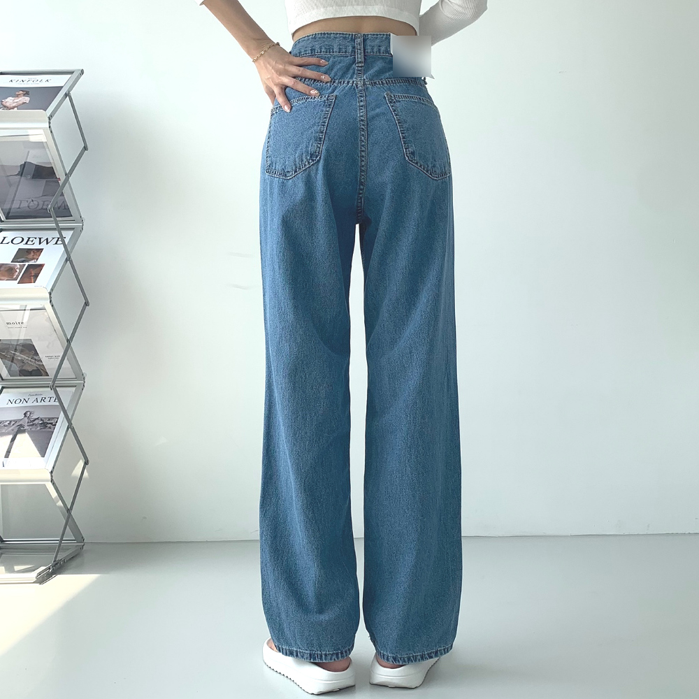 カットアウトワイドデニムパンツ | レディースファッション通販