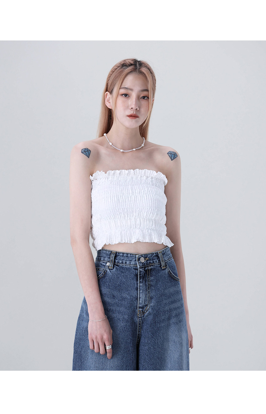シャーリングチューブトップ | レディースファッション通販 - DHOLIC