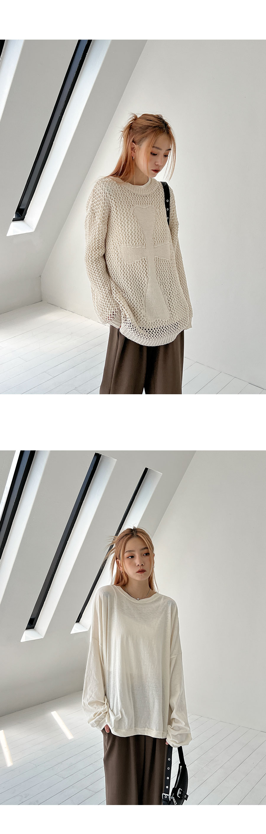 【新品未使用】Maison de Dolce　ポインティニット クロスポイントオーバーネットニット | レディースファッション