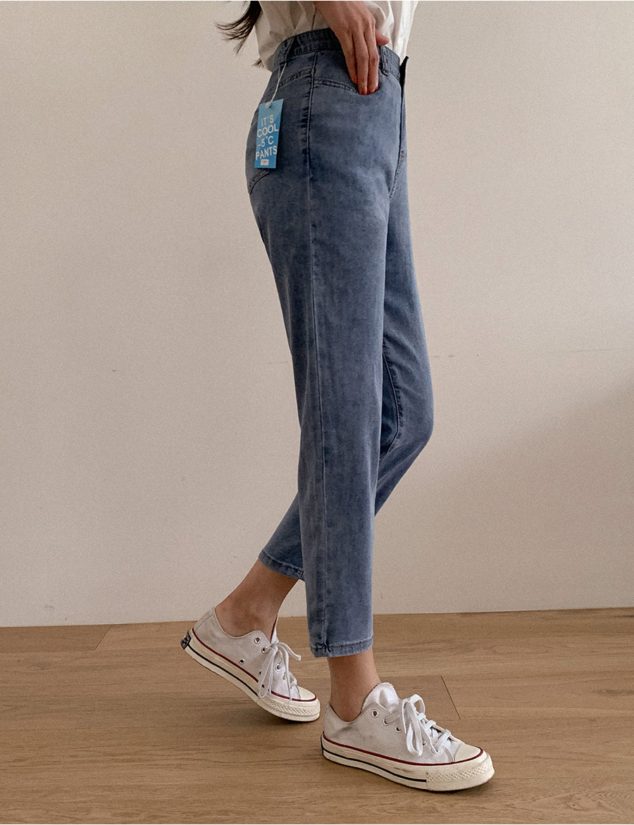3TYPEクールタッチハイウエストデニムパンツ | レディースファッション