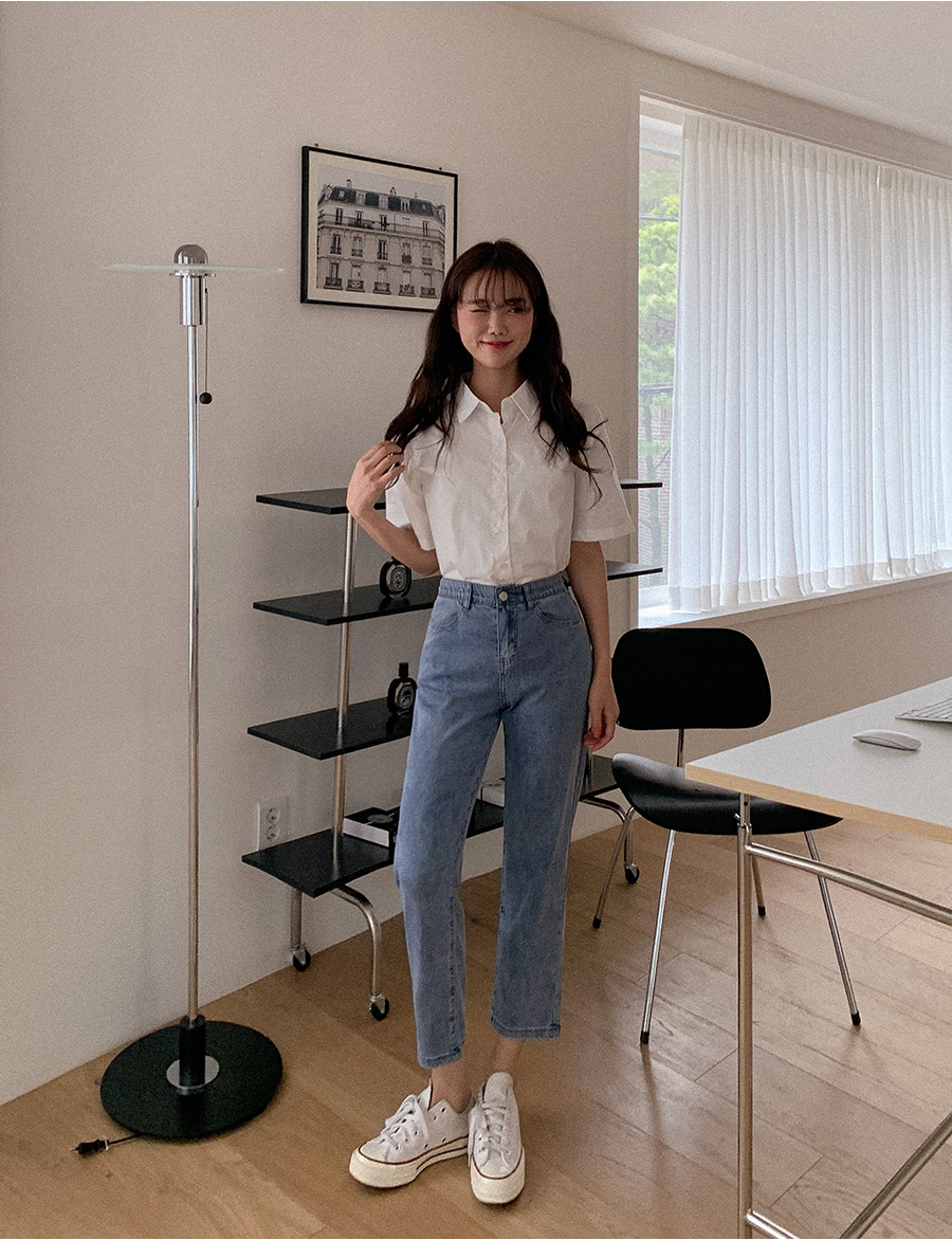 Tibi ティビ リブ折り返し ハイウエスト パンツ 3TYPEクールタッチハイウエストデニムパンツ | レディース
