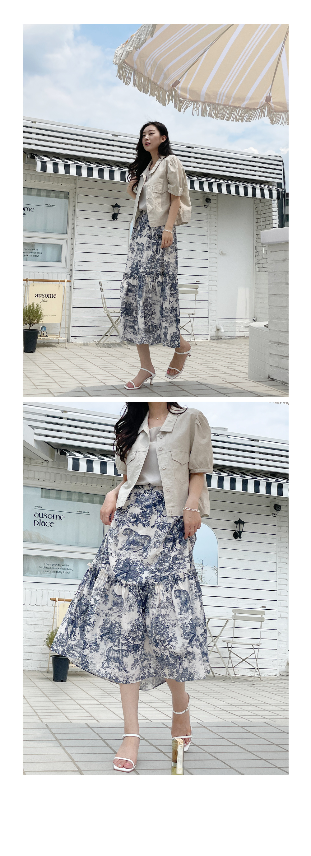 【未使用品】DELICE デリス スカート L レディース ベージュ系 透け感 トワルドジュイティアードスカート | レディースファッション