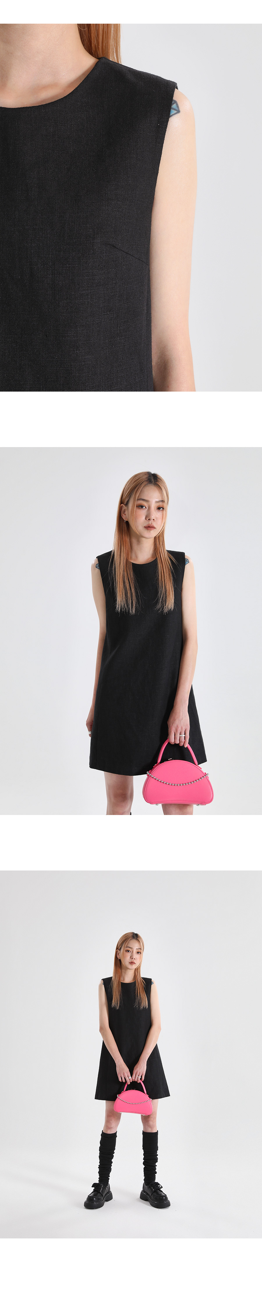 リネンミニワンピース anuans ワンピース リネンボックスミニワンピース : ZOZOTOWN