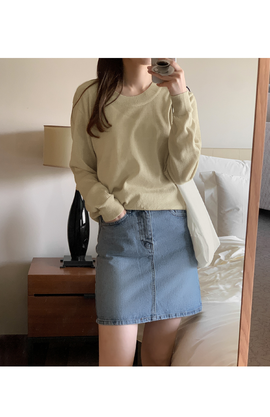 ライトブルーデニムミニスカート | レディースファッション通販