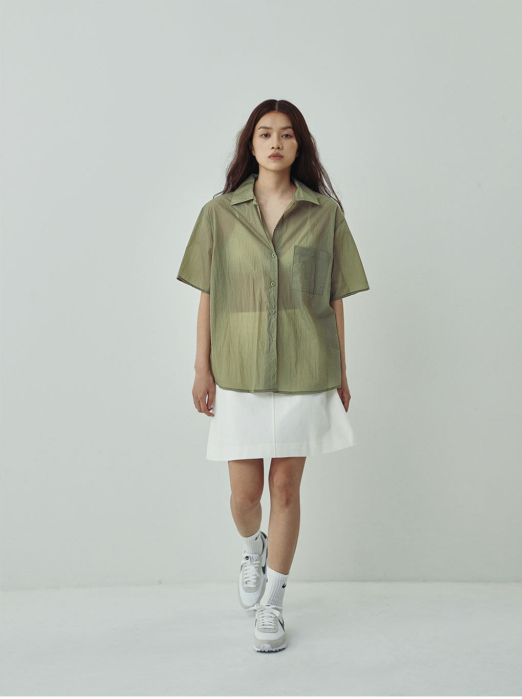 「MHL.」 半袖シャツ 2 カーキ レディース MHL. 「MHL.」 半袖シャツ 2 グレー レディース : ZOZOTOWN