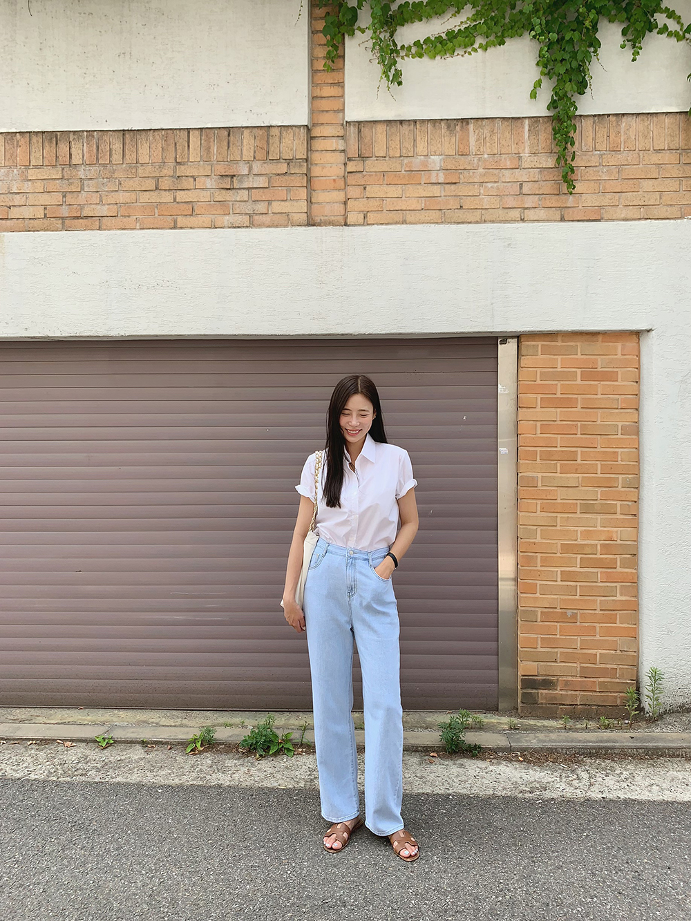 ライトブルーワイドデニムパンツ | レディースファッション通販 - DHOLIC