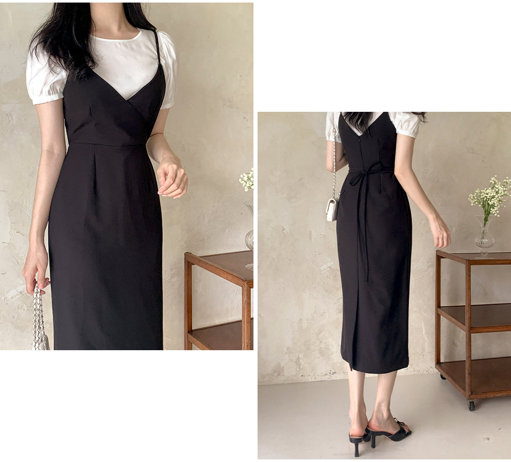 dholic バックリボンカシュクールキャミワンピース バックリボンカシュクールキャミワンピース | レディース