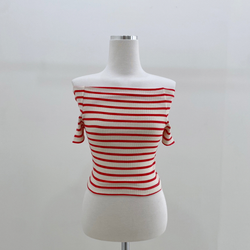 ボーダーオフショルダーTシャツ | レディースファッション通販