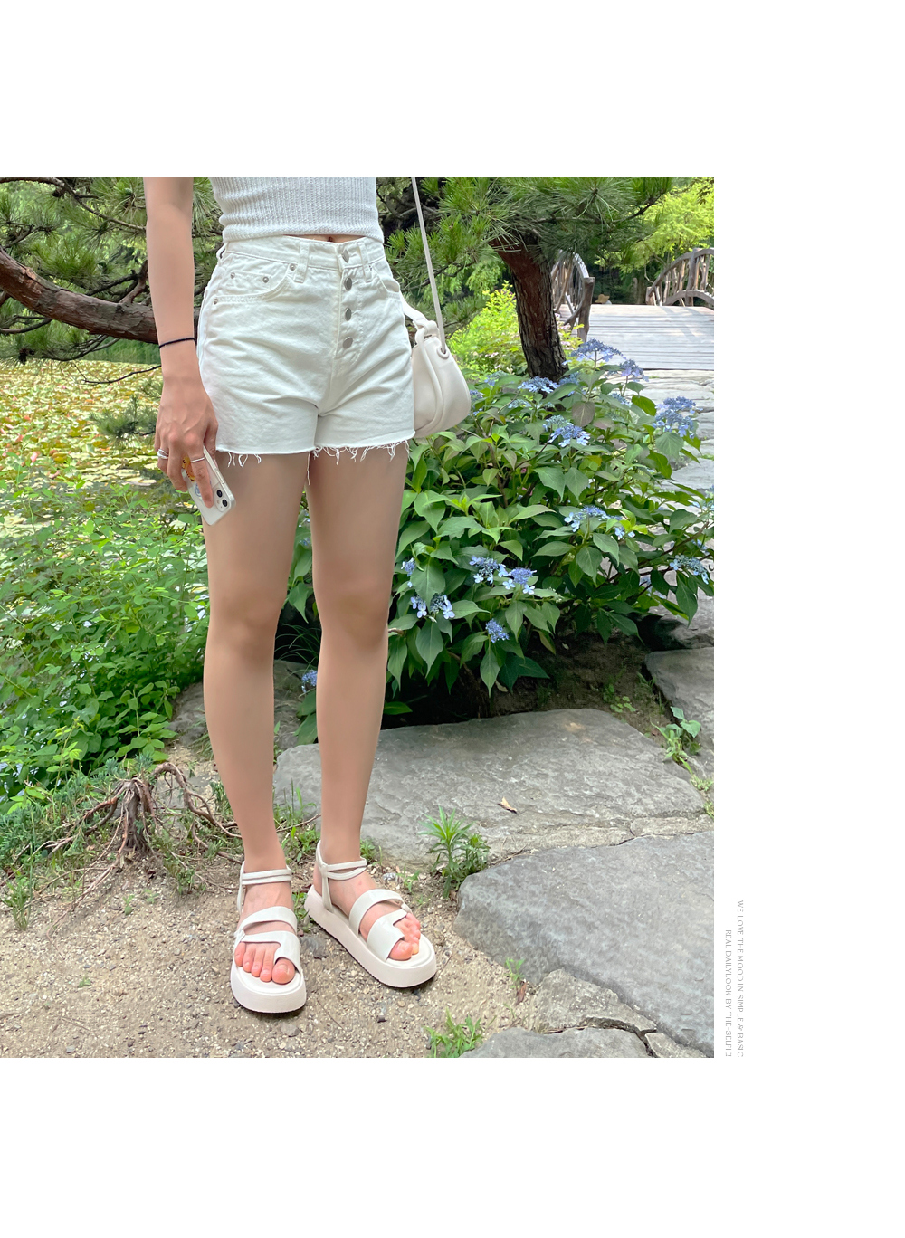 ベージュ ボタンフライ ショートパンツ 32 ボタンフライショートパンツ | レディースファッション通販 - DHOLIC