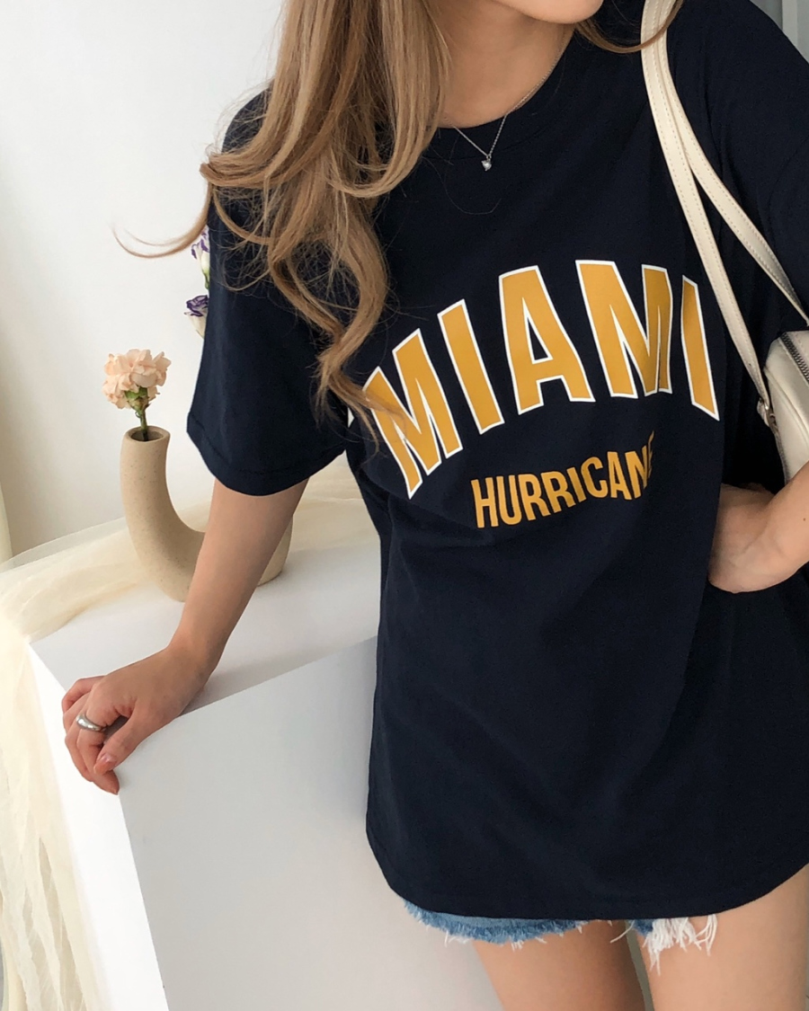 MIAMIハーフスリーブTシャツ | レディースファッション通販 - DHOLIC