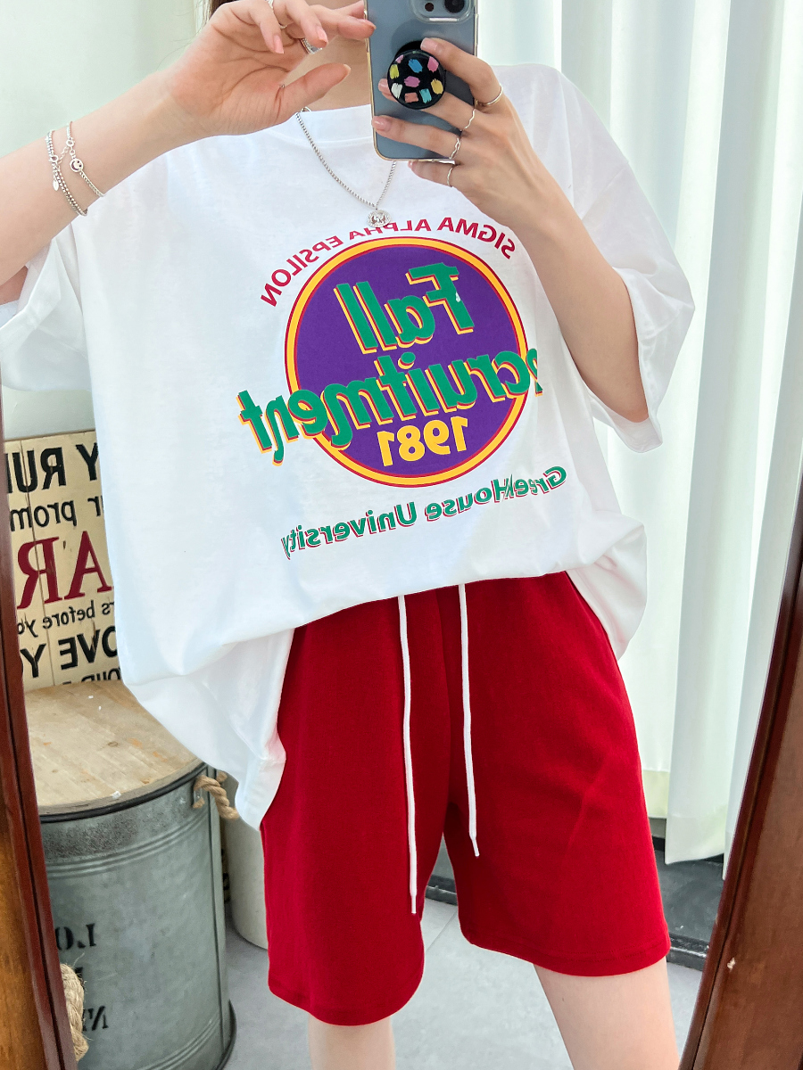 オーバーサイズ英字Tシャツ | レディースファッション通販 - DHOLIC