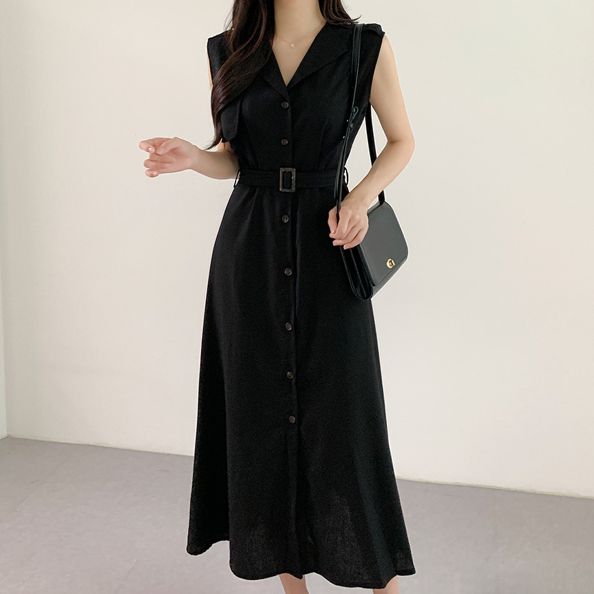 【美品】 アシール ウールブレンド フォーマルジャケット ノースリーブワンピース ブレンへイム BLENHEIM V NECK DRESS ノースリーブ ワンピース