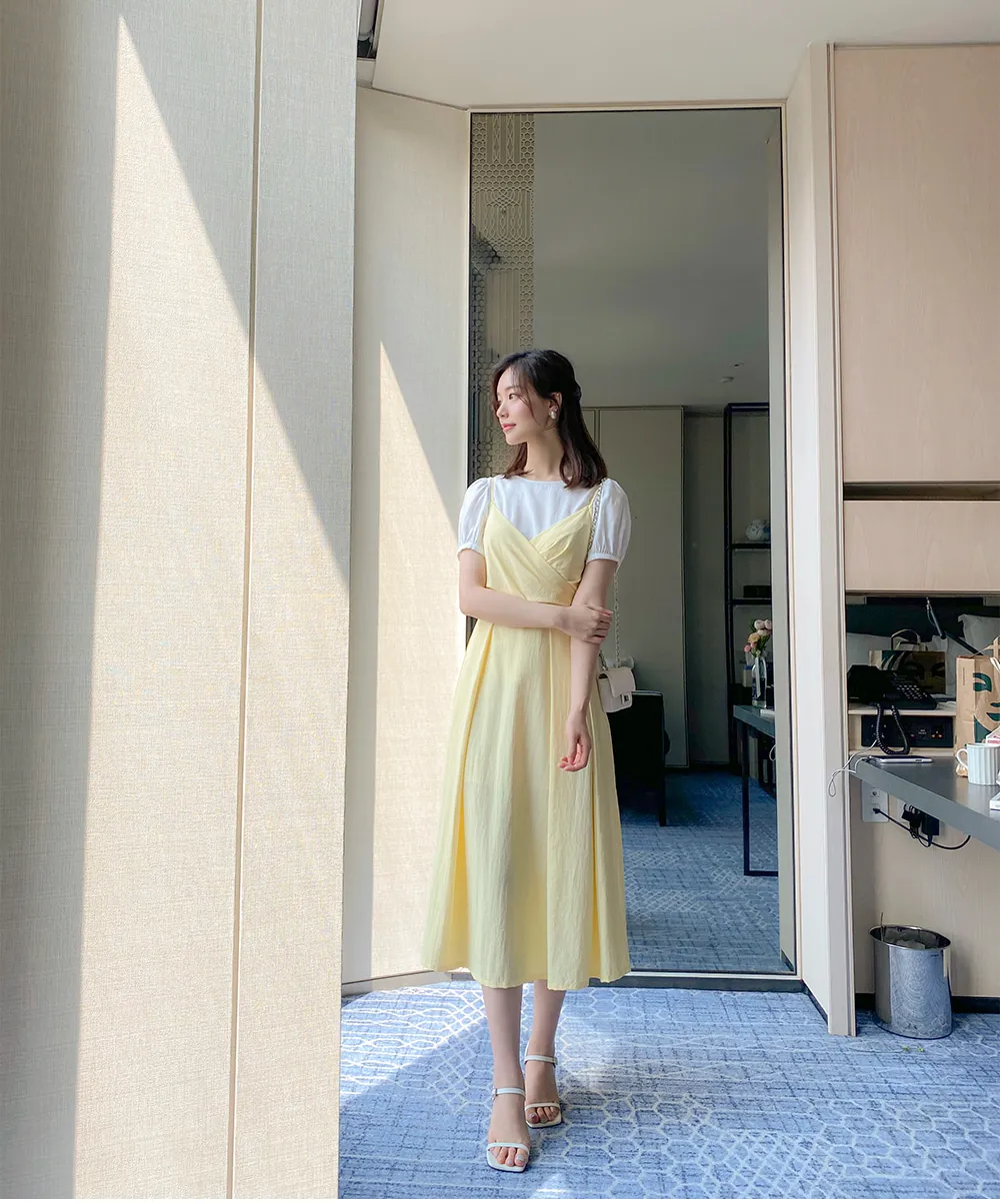 ナイロンレモンイエローワンピース | レディースファッション通販 - DHOLIC 