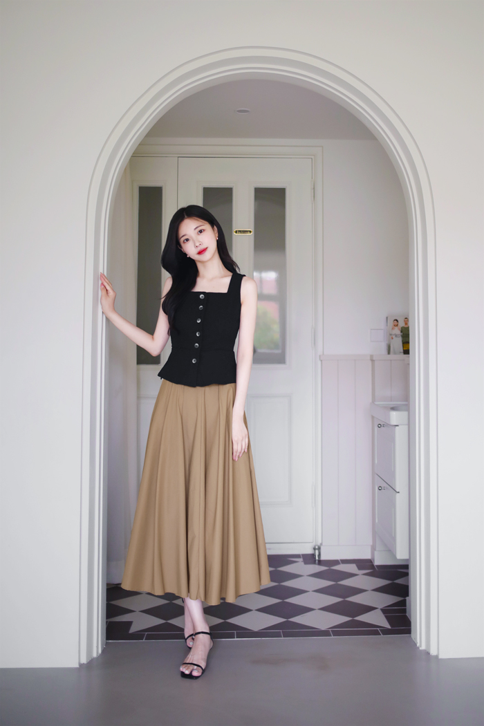 ベルト付ハイウエストフレアスカート | レディースファッション通販