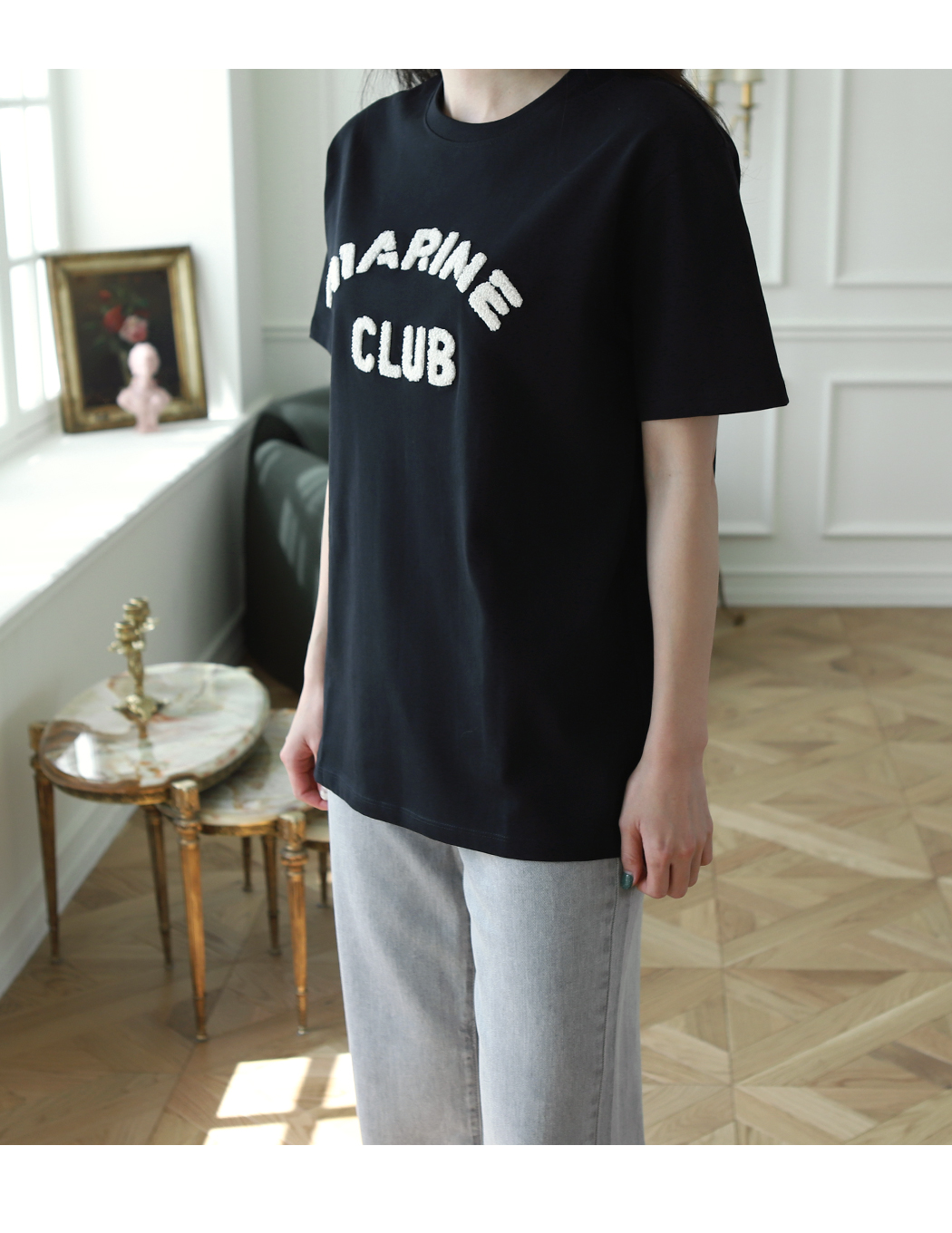 関税負担なし☆Isabel Marant Koldi リネン ロゴ Tシャツ Isabel Marant Etoile Koldi Black Logo T-shirt | David Jones