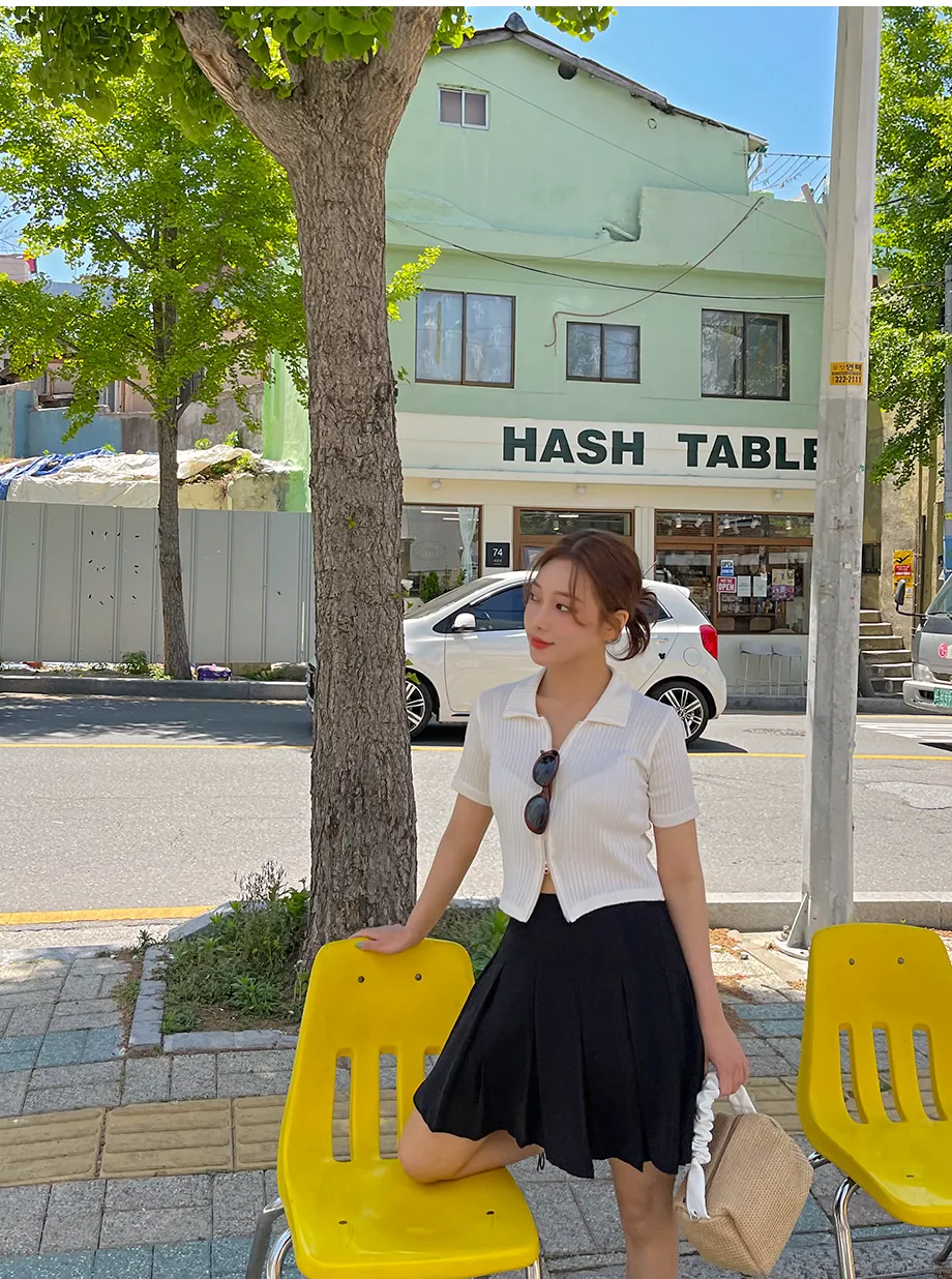 리리앤코 퍼운드 골지 카라넥 투웨이 집업