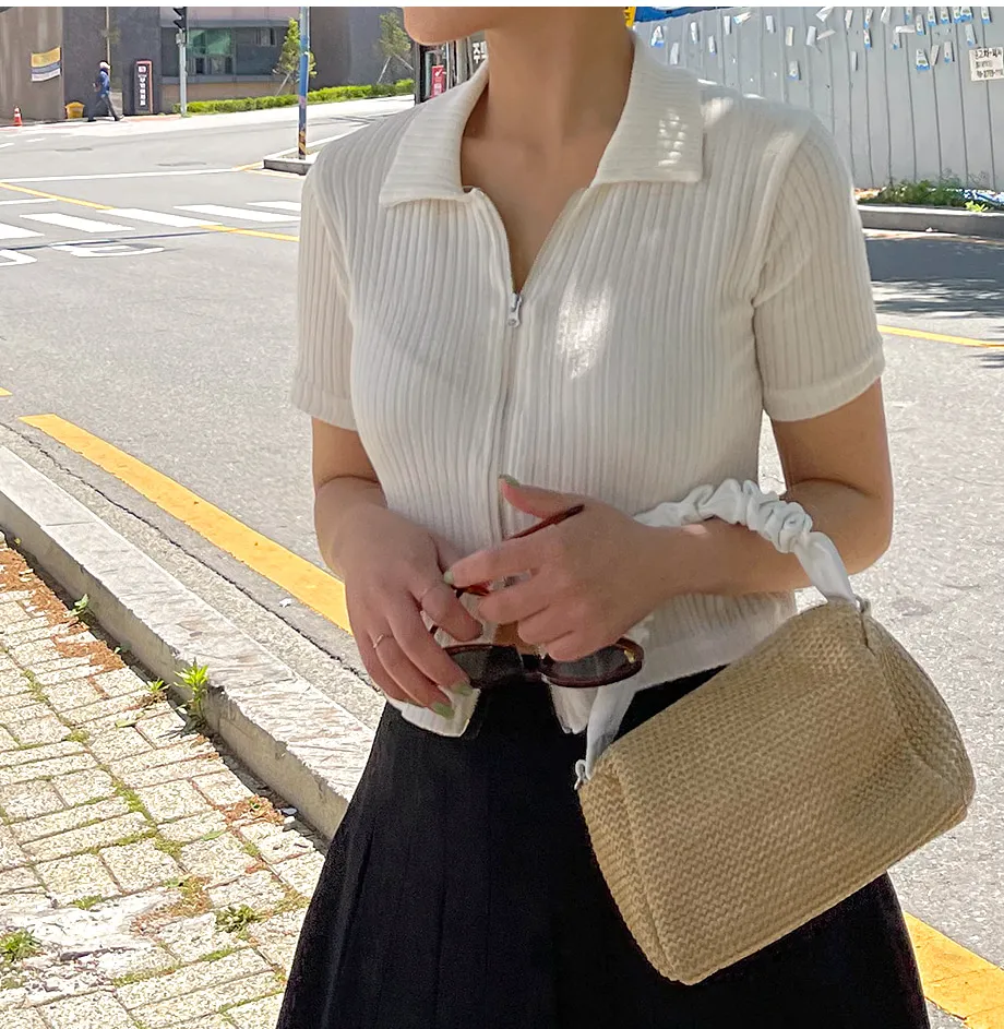리리앤코 퍼운드 골지 카라넥 투웨이 집업