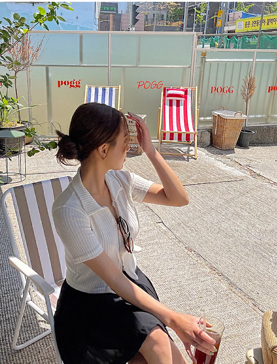 리리앤코 퍼운드 골지 카라넥 투웨이 집업