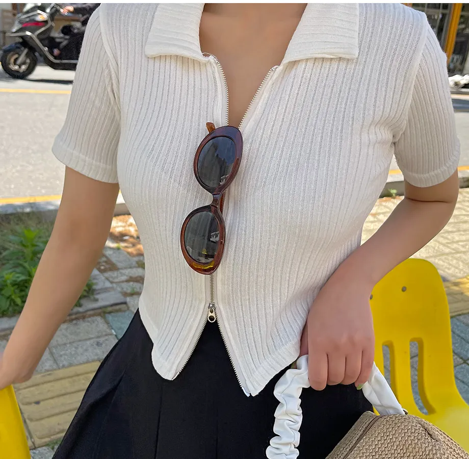 리리앤코 퍼운드 골지 카라넥 투웨이 집업