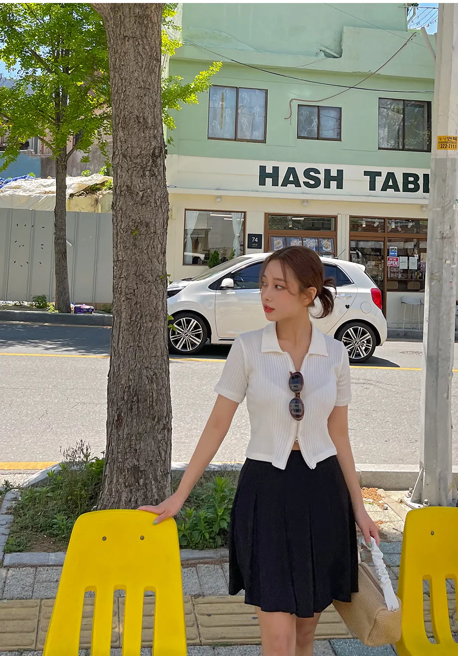 리리앤코 퍼운드 골지 카라넥 투웨이 집업