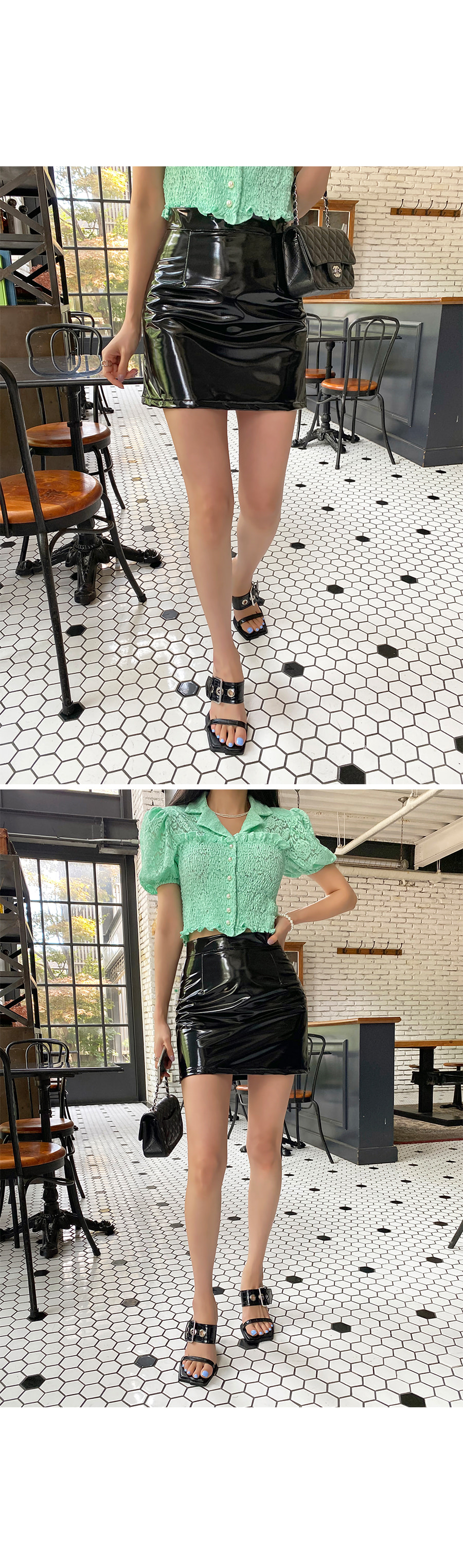 エナメルタイトミニスカート | レディースファッション通販 - DHOLIC