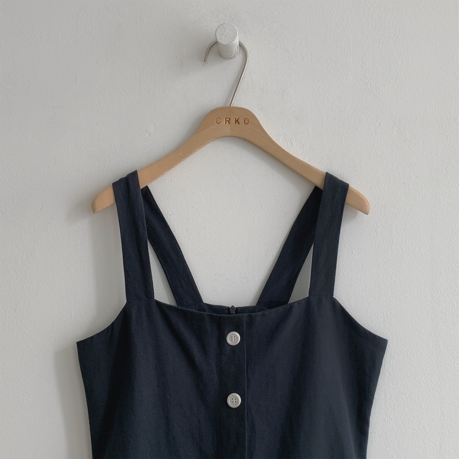 フロントボタンノースリーブワンピース | レディース