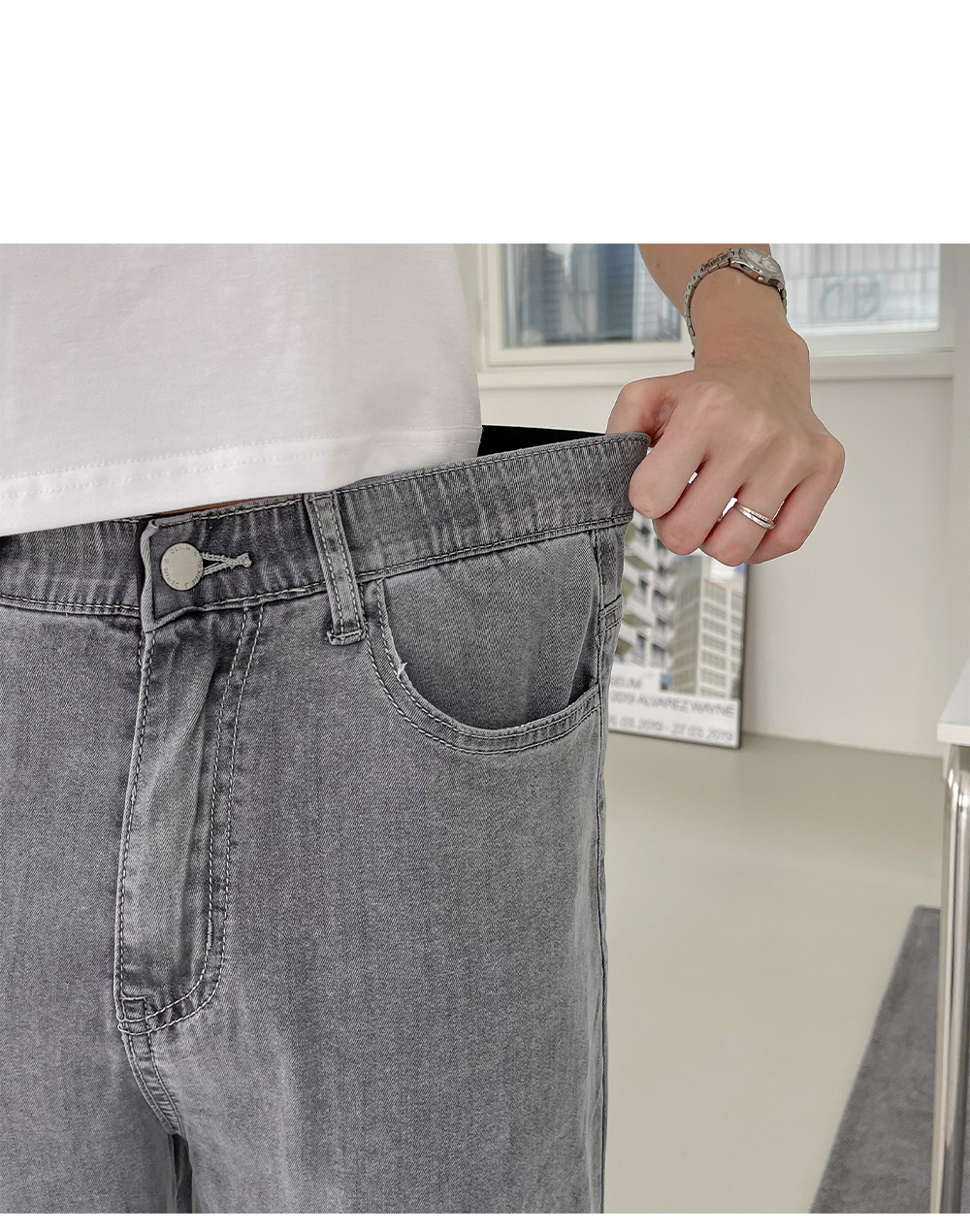フェリージ グレー デニム 新品未使用 ハンドバッグ GREY