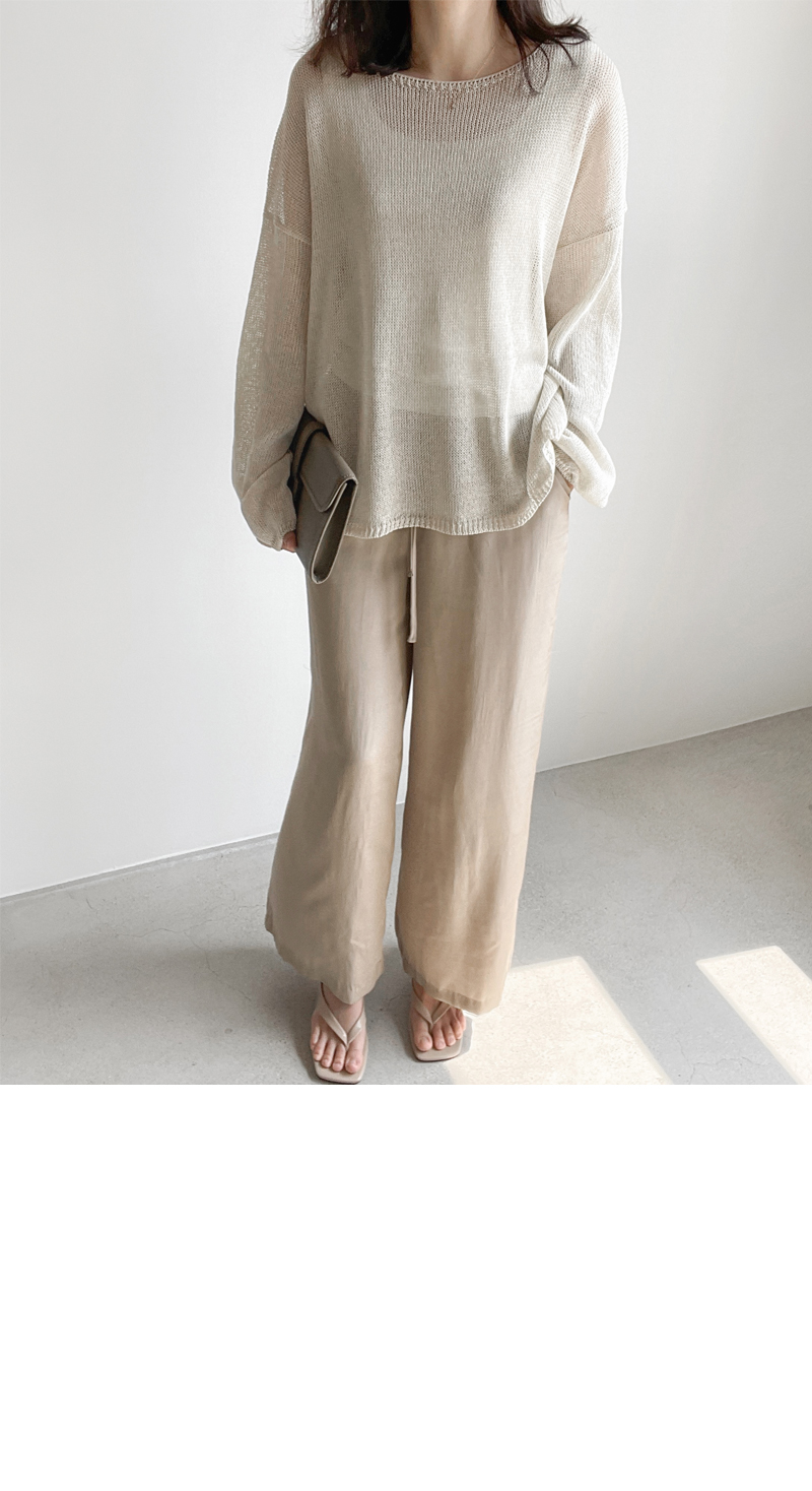 新品　ボートネックシアーニットトップス　regleam ボートネックシアーニット｜BOAT NECK SHEER KNITの通販｜regleam