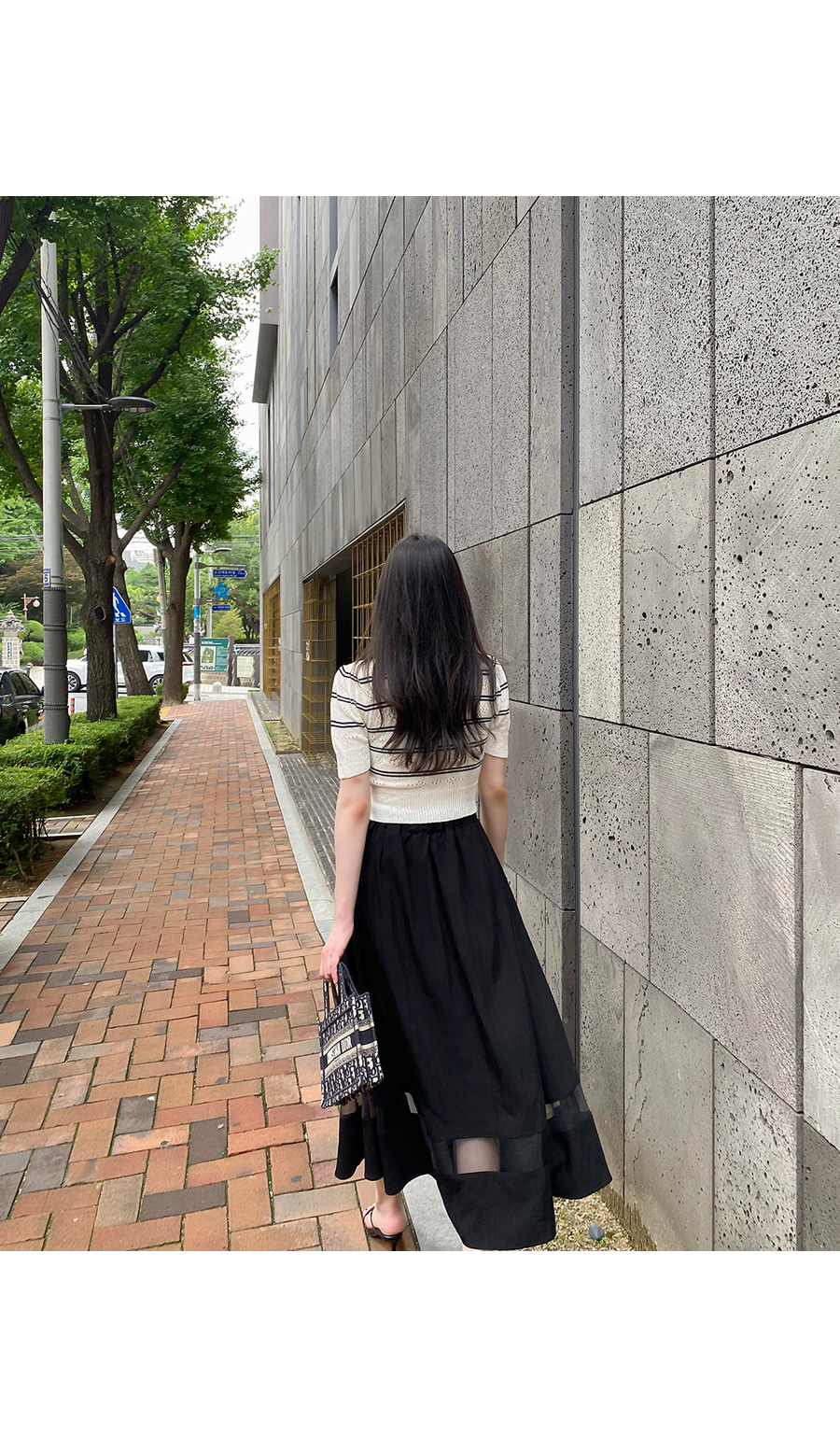 シースルーパネルフレアスカート | レディースファッション通販 - DHOLIC