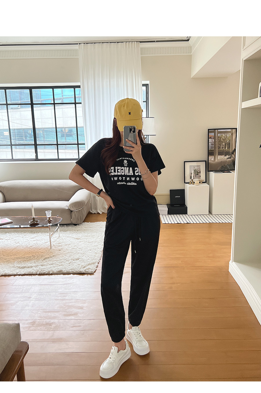 バスケットロゴTシャツ&スウェットパンツSET | レディース