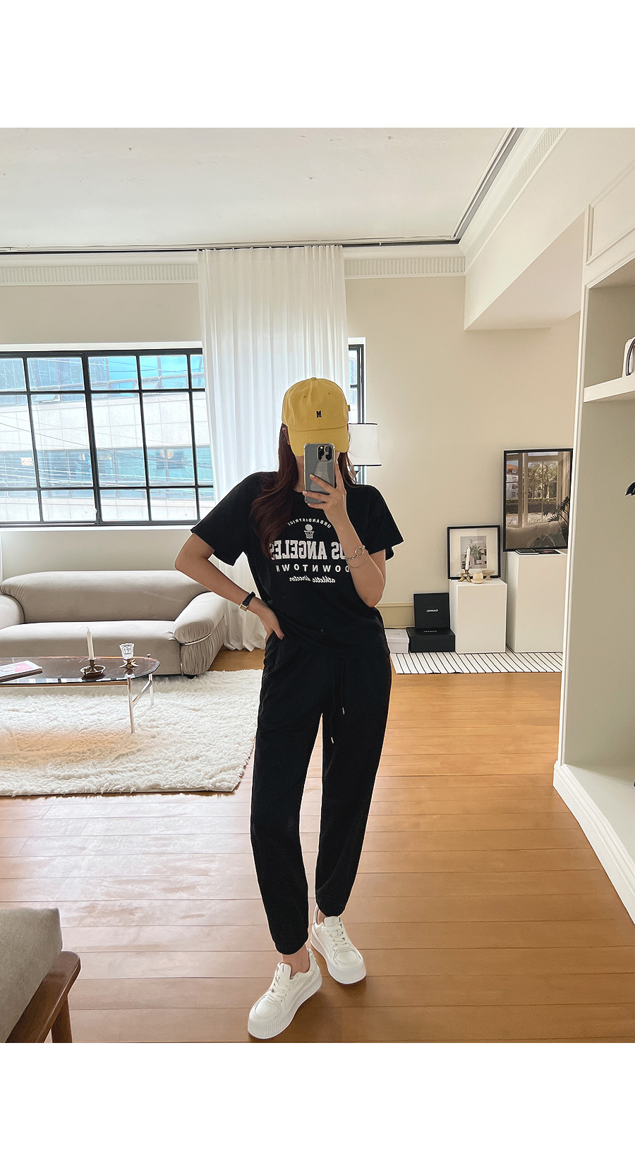 バスケットロゴTシャツ&スウェットパンツSET | レディースファッション