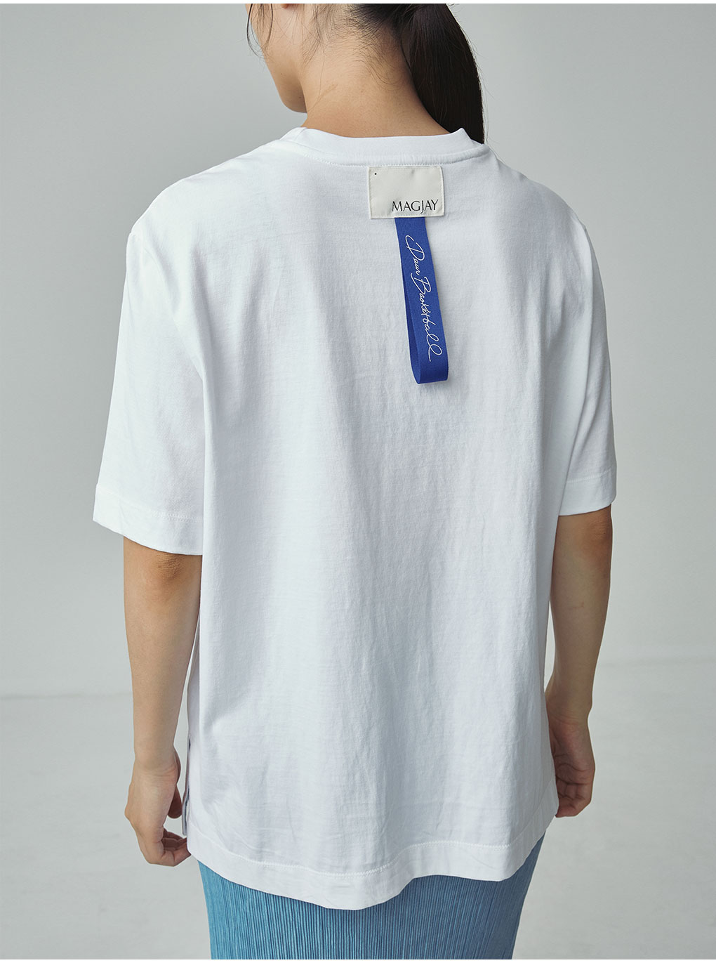 バック英字タグTシャツ(ホワイト)・p414040