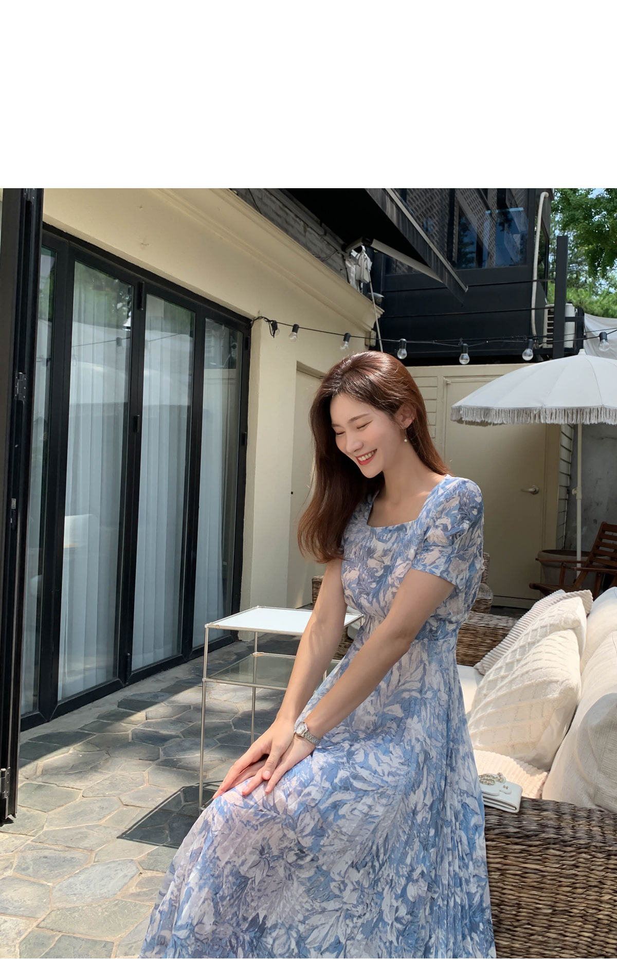 フラワーシフォンプリーツワンピース | レディースファッション通販