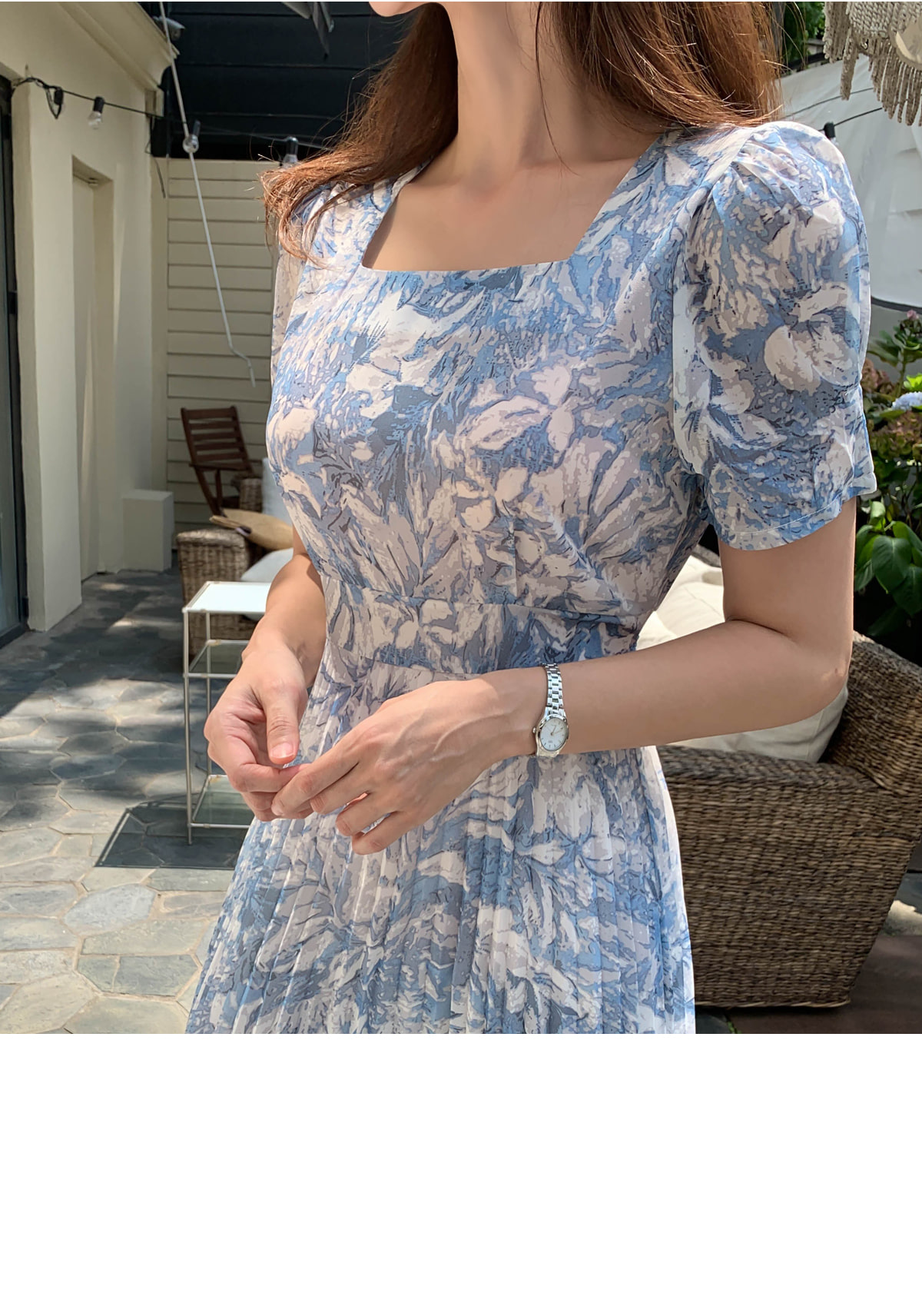 フラワーシフォンプリーツワンピース | レディースファッション通販