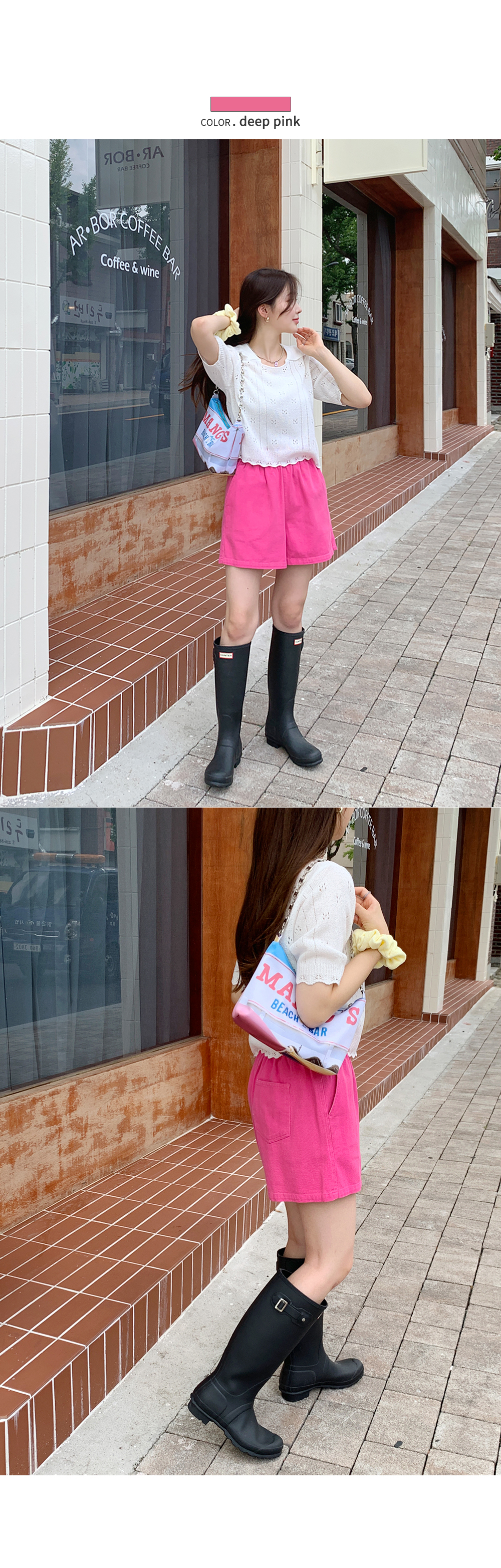 CHANEL ピンク サイドベルト ショートパンツ 36